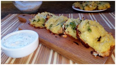 Драники с сыром и зеленым луком в духовке