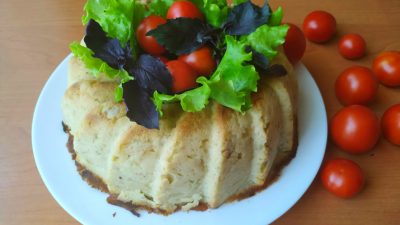 Картофельное пюре с беконом в духовке