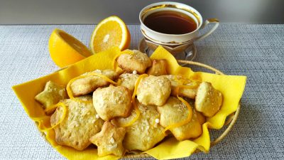 Апельсиновое печенье с миндалем