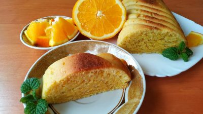 Постный кекс на апельсиновом соке
