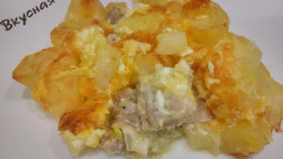 Картошка с мясом по-французски в духовке