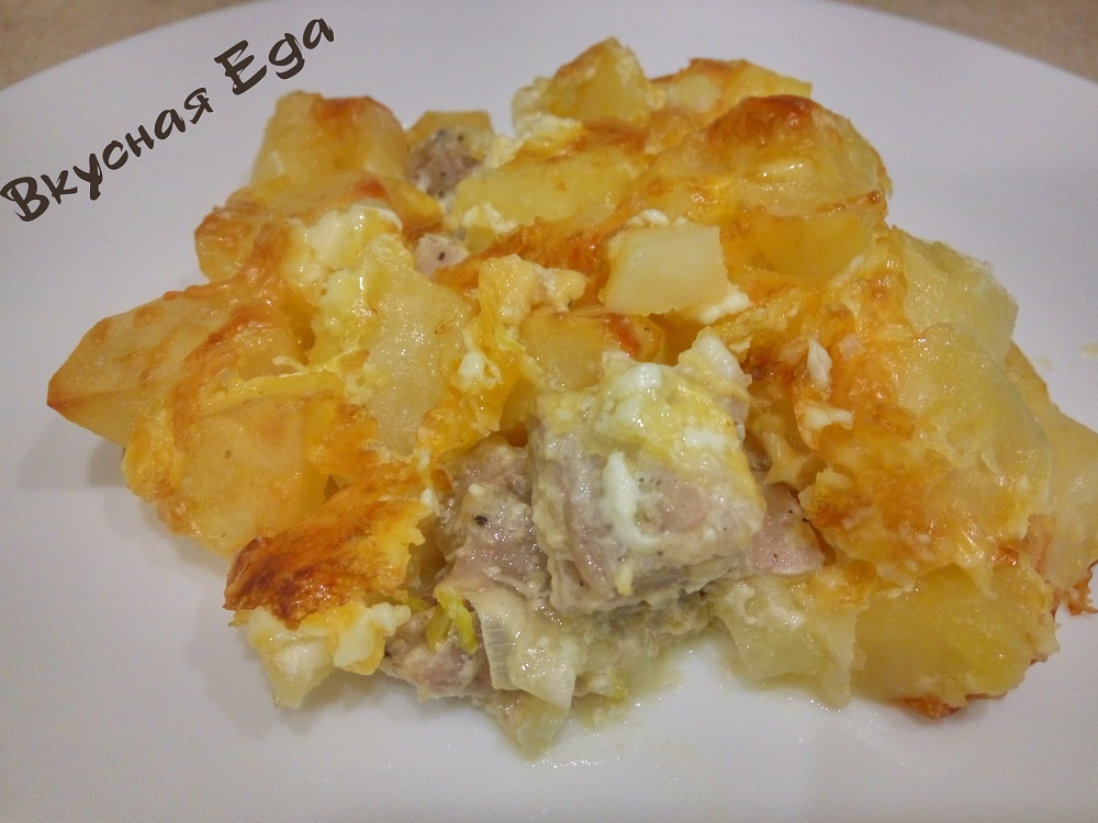 Мясо по французски в духовке из свинины с картофелем пошаговый рецепт с фото | Дзен
