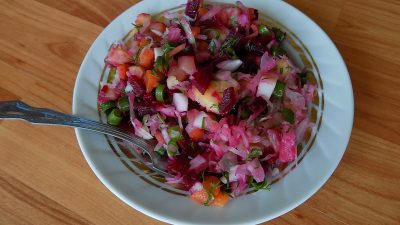 Классический винегрет с квашеной капустой