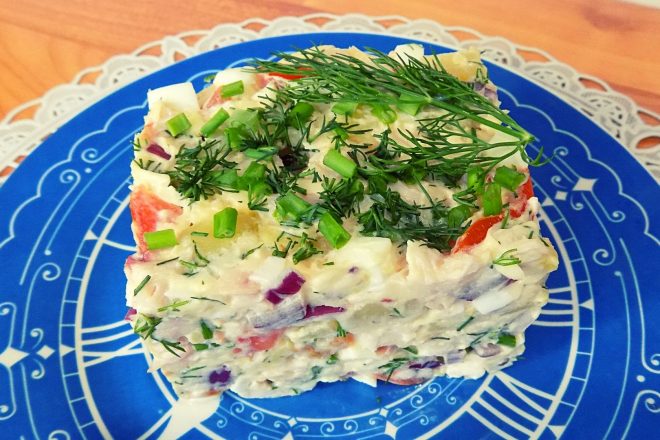 Салат с копченой куриной грудкой, сыром и помидорами, рецепт с фото и видео