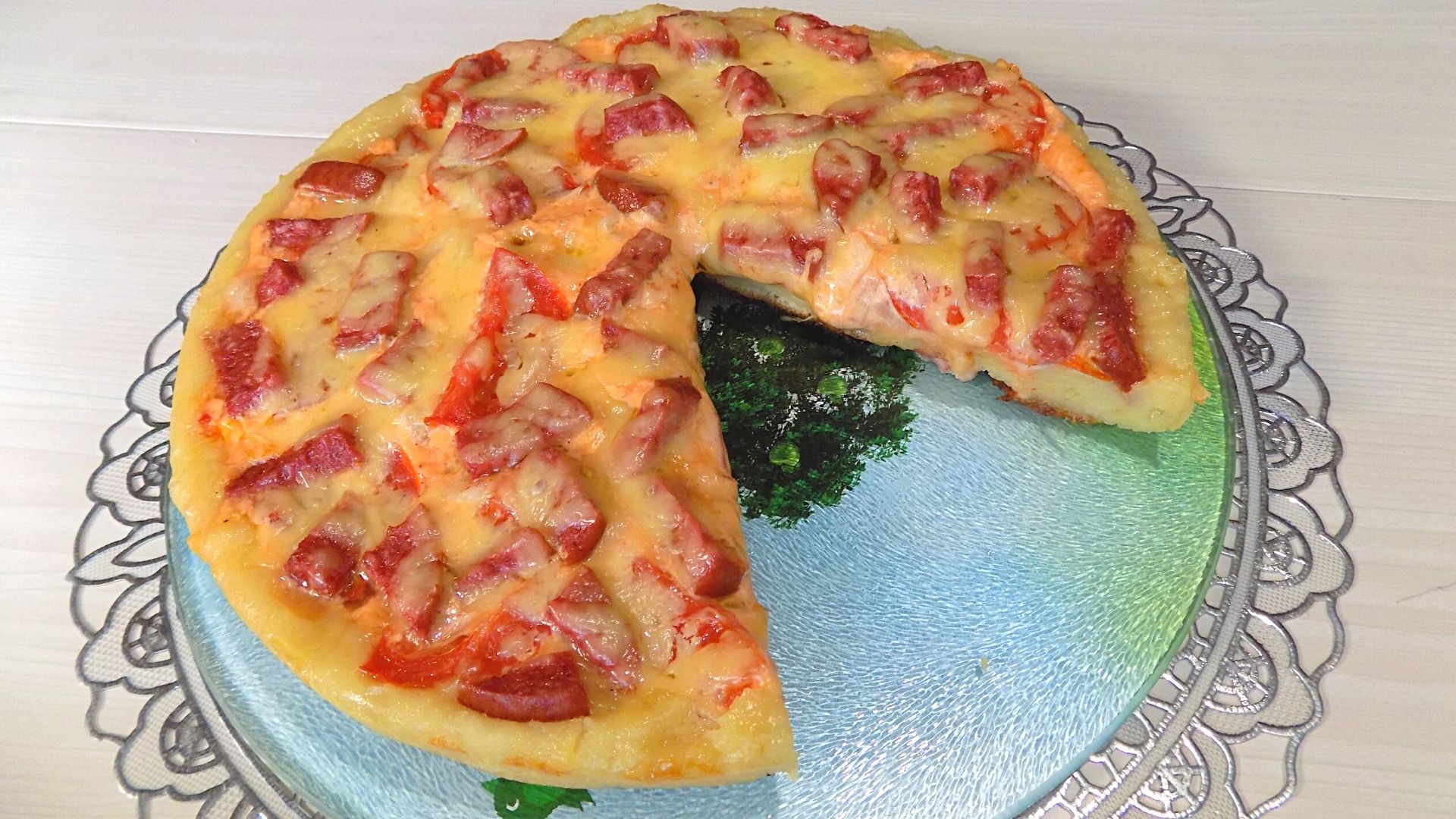 пицца домашняя рецепт приготовления с колбасой с сыром фото 57