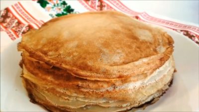 Блины на пиве и молоке