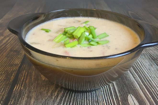 Картофельный суп с ветчиной и сыром
