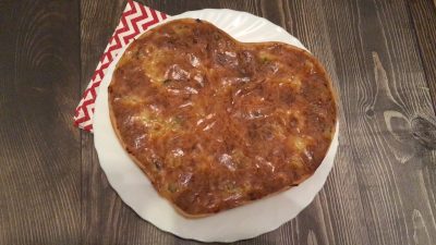 Киш с ветчиной и грибами