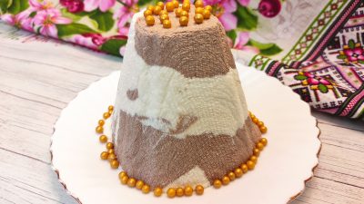 Быстрая творожная пасха со сгущенкой
