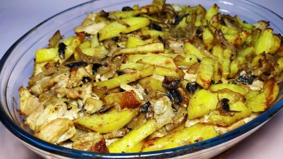 Картошка с мясом и грибами Скоблянка по-старорусски