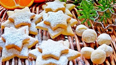 Печенье песочные пирамидки с джемом