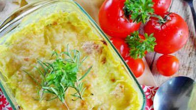Картофельная запеканка с сыром и сливками