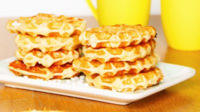 Ванильные льежские вафли на свежих дрожжах