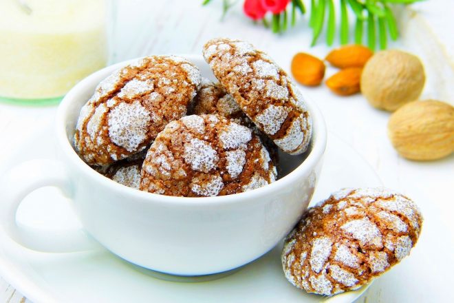 Шоколадно-кофейное печенье с трещинками Crinkles
