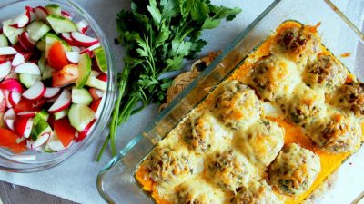 Мясные шарики с рисом в сливочном соусе