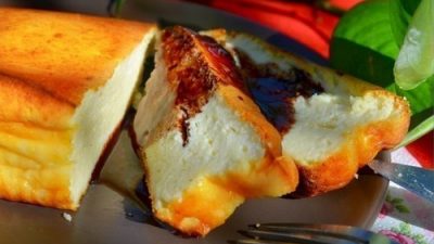 Ванильная запеканка из творога без муки