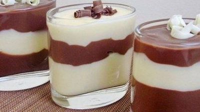 Ванильно-шоколадный пудинг на десерт