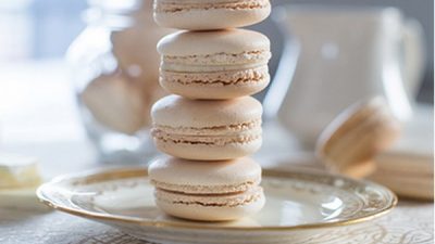 Ванильные макаронс с белым шоколадом