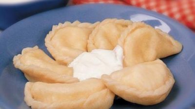 Вареники с картошкой на курином бульоне в мультиварке