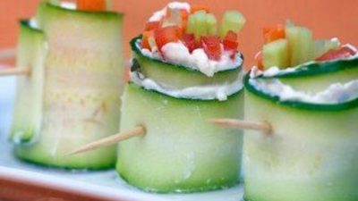 Вегетарианские овощные роллы со сливочным сыром