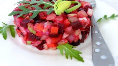 Винегрет с сельдереем и селёдкой