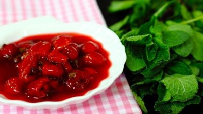 Вишнево-апельсиновый соус с мятой