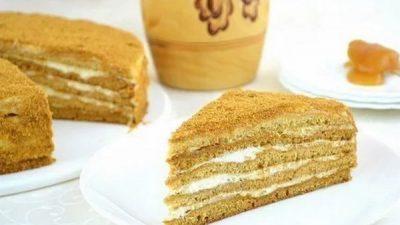 Вкуснейший торт «Медовик» со сметанным кремом