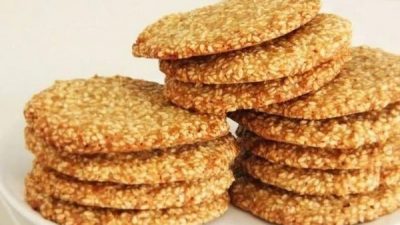 Вкусное кунжутное печенье по-домашнему