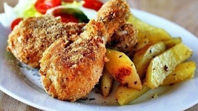 Хрустящие куриные ножки в панировке