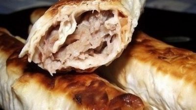 Хрустящие трубочки из лаваша с фаршем