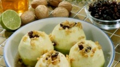 Яблоки со сливками по-американски