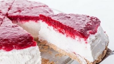 Ягодный чизкейк с протеином и сметаной