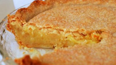 Закрытый лимонный пирог на сметане