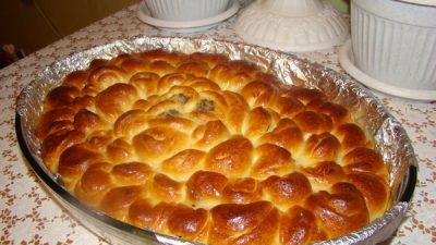 Закрытый пирог «Хризантема»