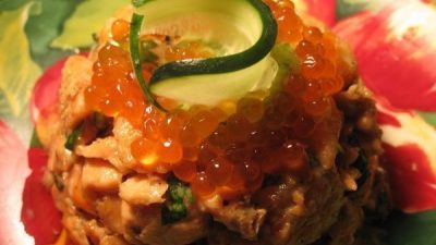 Закуска «Сказка» с красной икрой