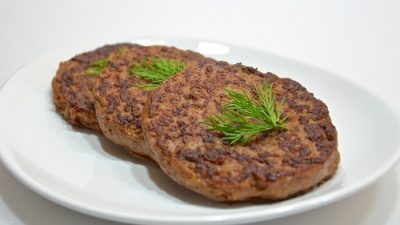 Закусочные оладьи из печени