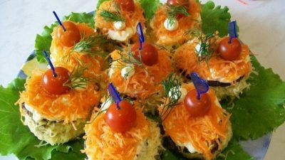 Закусочные пироженки из печени