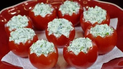 Закусочные помидоры с мягким сыром