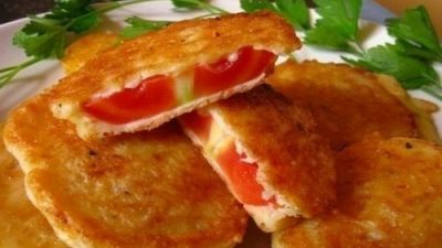 Закусочные помидоры в сырном кляре