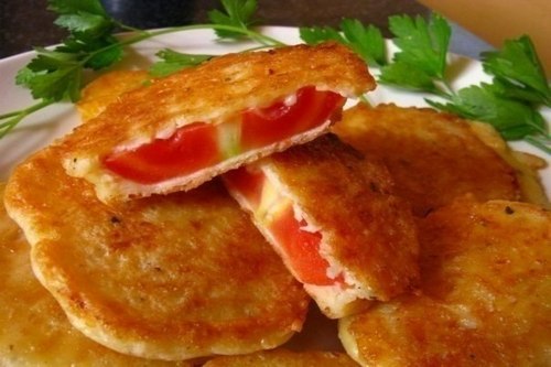 Закусочные помидоры в сырном кляре