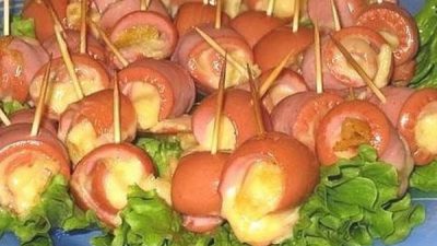 Закусочные улитки из сосисок