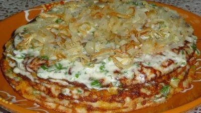 Закусочный тортик из овощей