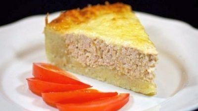 Запеканка из тертого картофеля с индейкой