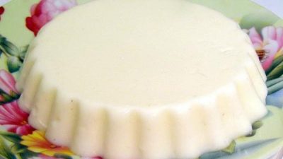 Желе на сметане с бананом