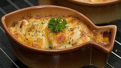 Жульен из кальмаров с шампиньонами