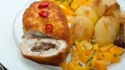 Зразы из куриного филе с шампиньонами